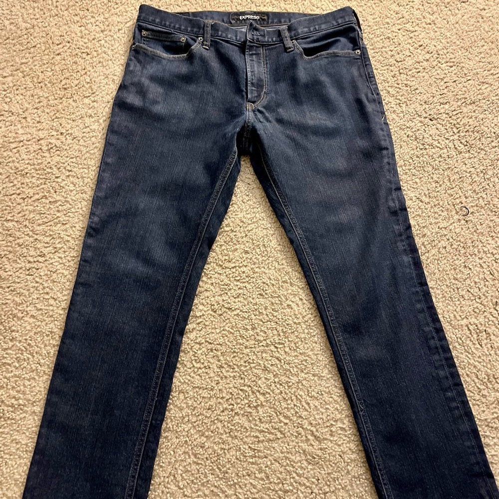 Express Blue Denim Slim Stretch Jeans Sz 36/32